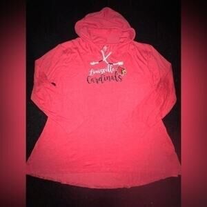 LIKE NEW KA KNIGHTS LOUISVILLE CARNINALS LONG SLEEVE HOODED TEE SHIRT SZ XL